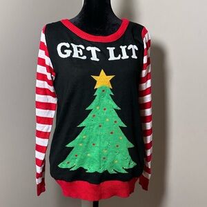 Tipsy Elves | Women’s Get Lit Light Up Ugly Christmas Sweater | S